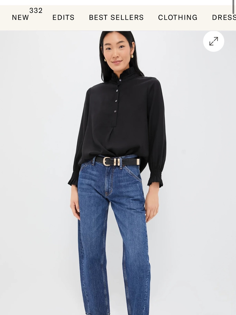 TUCKERNUCK Black Teagan Popover Shirt NWOT XL-SOLD OUT SIZE